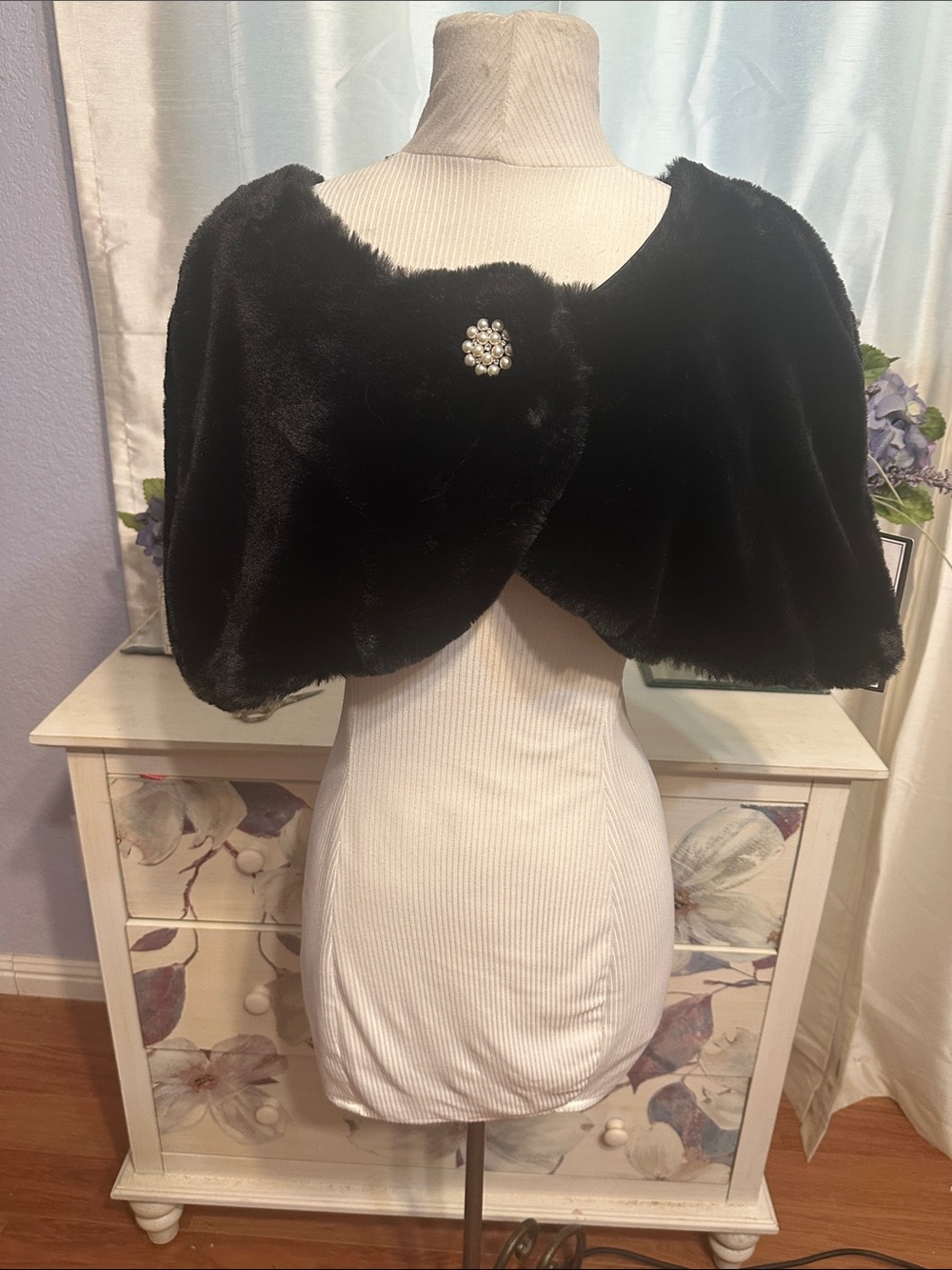 Faux Fur Cape